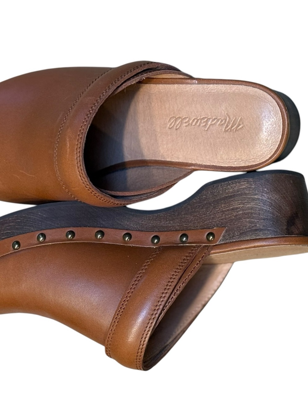 Madewell Leather Clogs – English Saddle (Size 7) - Picture 8 of 9
